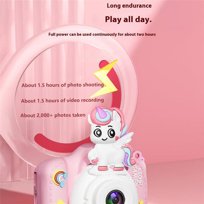 XJ01 2.0 Inch HD Dual Camera Digital Camera with 32GB Card and Reader Cartoon Kids Camera