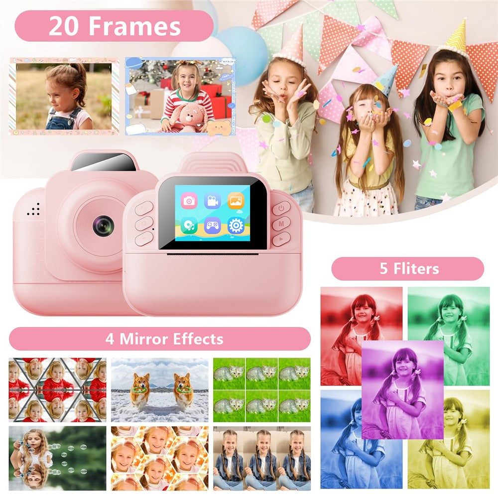 S9 2.4 Inch Kids Instant Print Camera Thermal Printer Children HD Video Recorder