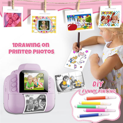 S9 2.4 Inch Kids Instant Print Camera Thermal Printer Children HD Video Recorder