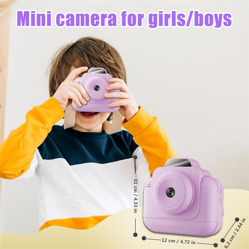 S9 2.4 Inch Kids Instant Print Camera Thermal Printer HD Video Recorder with 32G TF Card + Card Reader