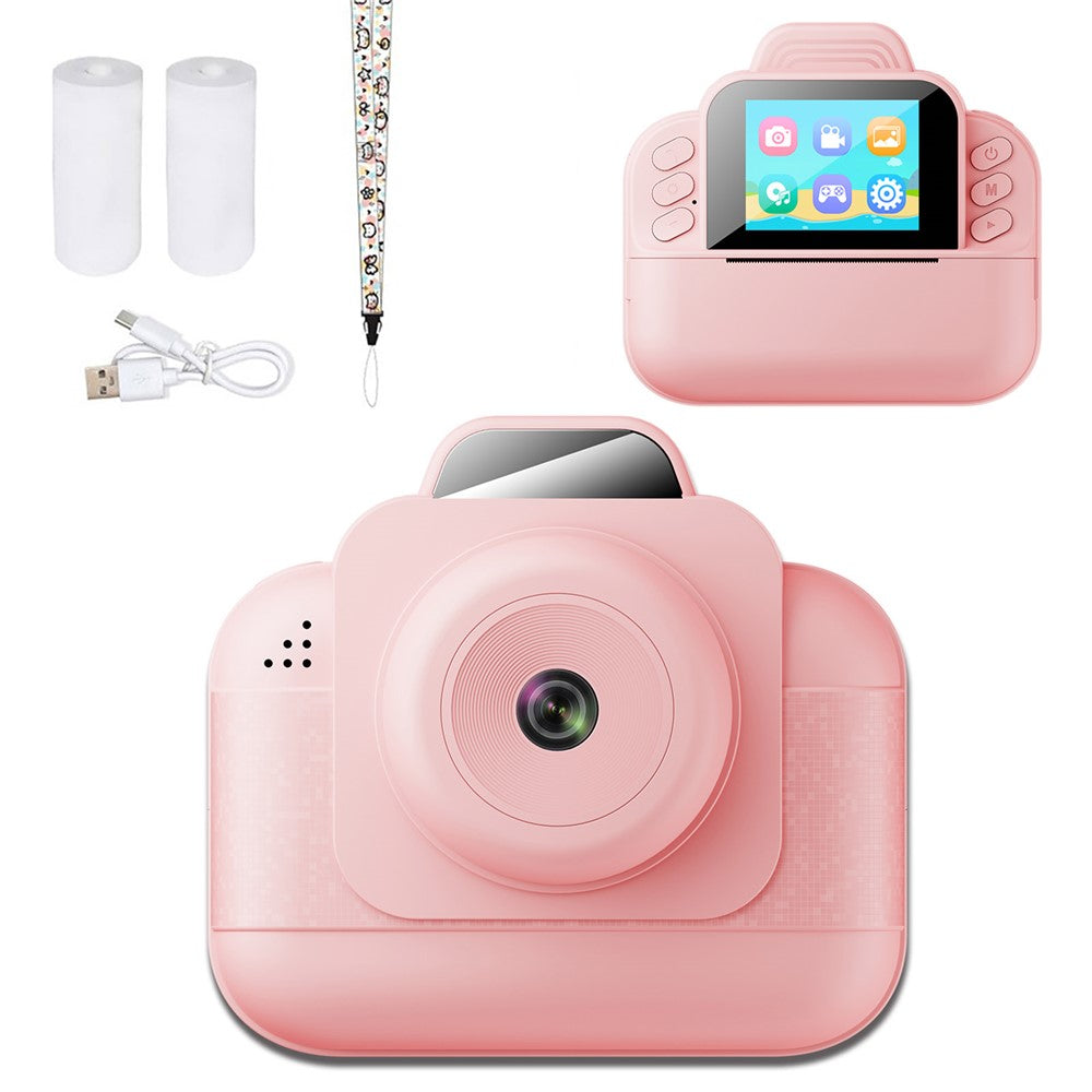 S9 2.4 Inch Kids Instant Print Camera Thermal Printer HD Video Recorder with 32G TF Card + Card Reader