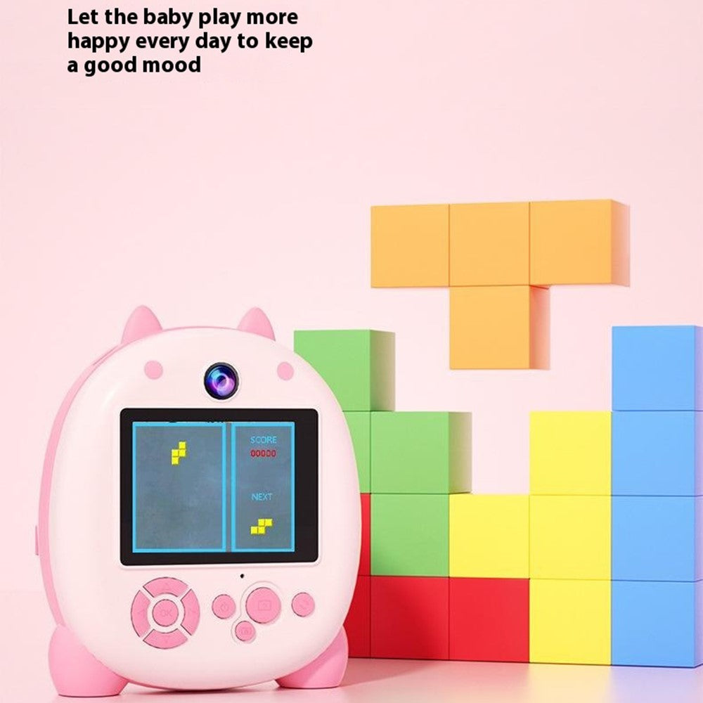 FB-001B HD Dual Lens 2.4 Inch Instant Print Camera 10x Zoom Kids Camera with 32G TF Card + Card Reader