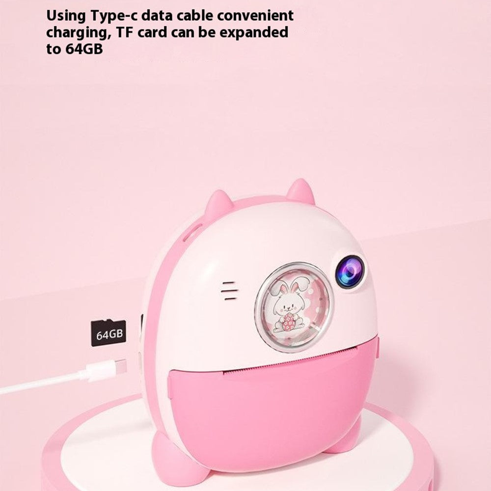 FB-001B HD Dual Lens 2.4 Inch Instant Print Camera 10x Zoom Kids Camera with 32G TF Card + Card Reader