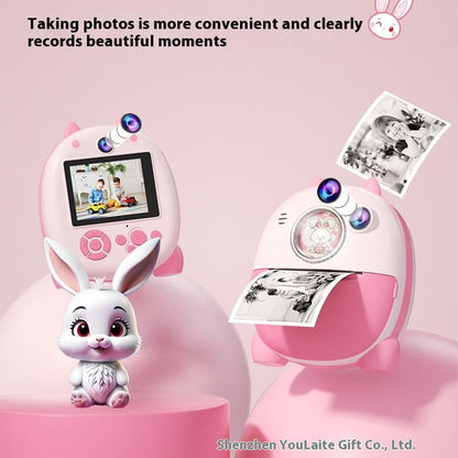 FB-001B HD Dual Lens 2.4 Inch Instant Print Camera 10x Zoom Kids Camera with 32G TF Card + Card Reader