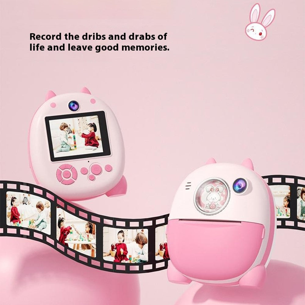 FB-001B HD Dual Lens 2.4 Inch Instant Print Camera 10x Zoom Kids Camera with 32G TF Card + Card Reader