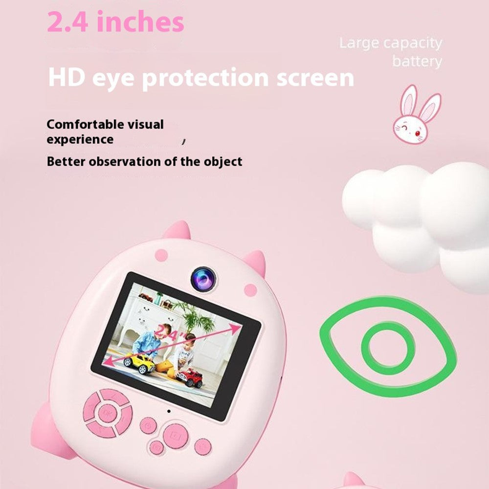 FB-001B HD Dual Lens 2.4 Inch Instant Print Camera 10x Zoom Kids Camera with 32G TF Card + Card Reader
