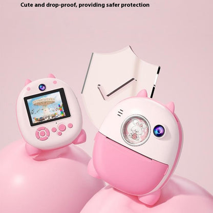 FB-001B HD Dual Lens 2.4 Inch Instant Print Camera 10x Zoom Kids Camera with 32G TF Card + Card Reader