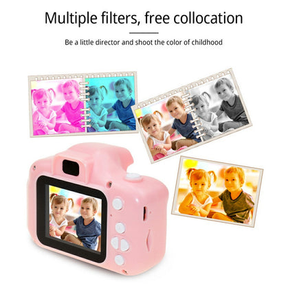 X2 1080P HD Dual Lens Kids Camera Children Video Recorder with 32G TF Card + Card Reader