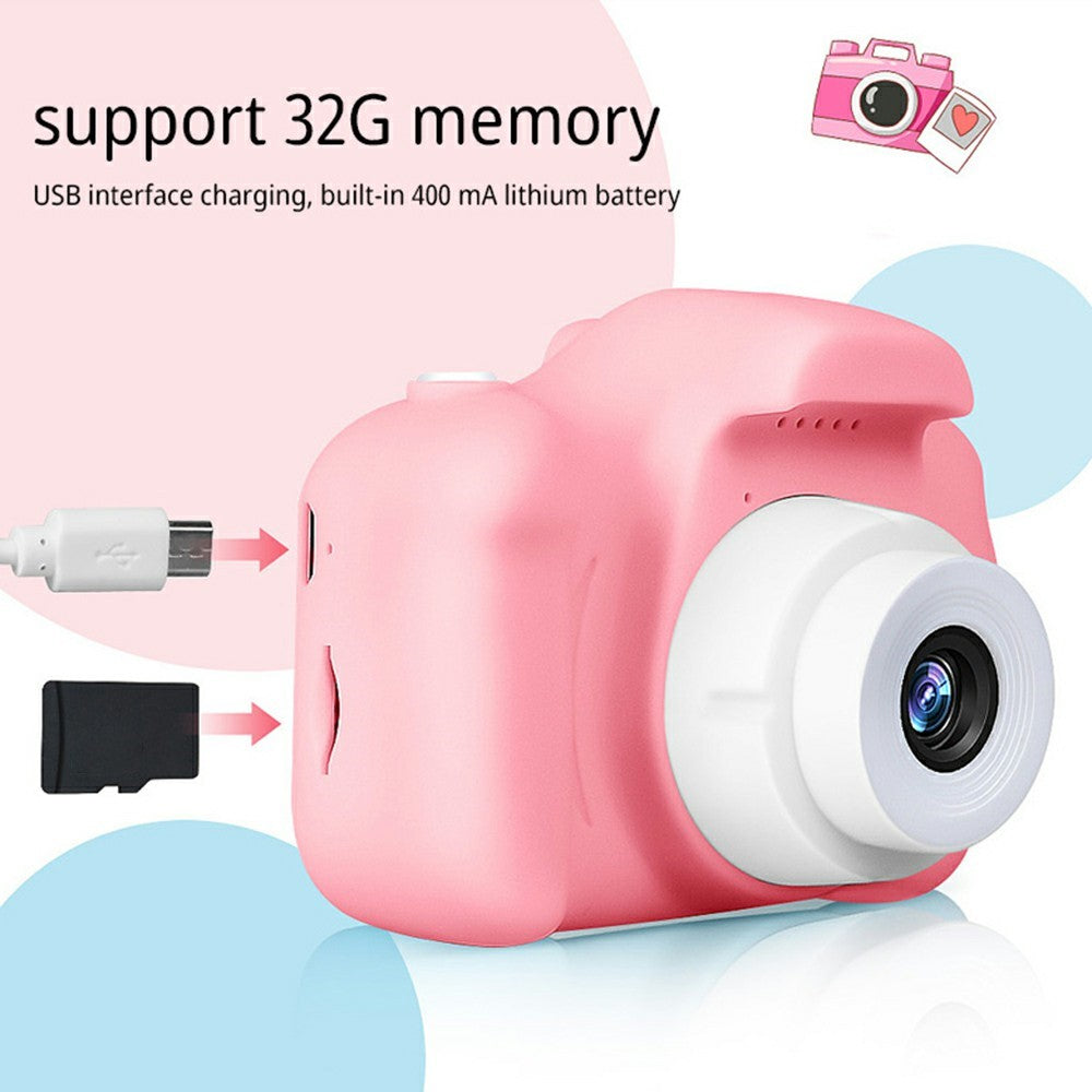 X2 1080P HD Dual Lens Kids Camera Children Video Recorder with 32G TF Card + Card Reader