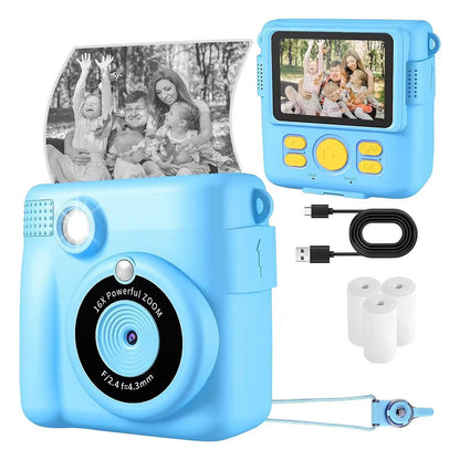 ABS-681 2.4 Inch IPS Screen Mini Kids Camera Instant Print Digital Camera HD 1080P Video Recorder