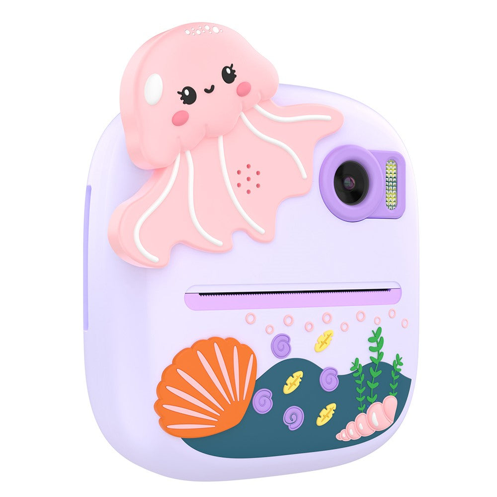 P8 Kids Camera Dual Lens Instant Print 2.4 Inch IPS Screen Video Recorder with 32GB Card + Card Reader