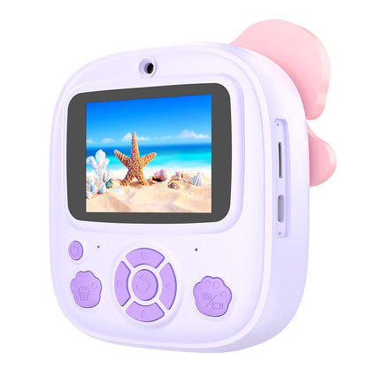 P8 Kids Camera Dual Lens Instant Print 2.4 Inch IPS Screen Video Recorder with 32GB Card + Card Reader