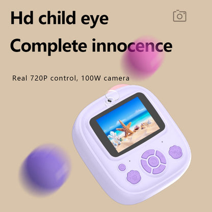P8 Kids Camera Dual Lens Instant Print 2.4 Inch IPS Screen Video Recorder with 32GB Card + Card Reader