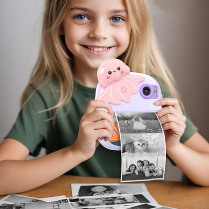 P8 Kids Camera Dual Lens Instant Print 2.4 Inch IPS Screen Video Recorder with 32GB Card + Card Reader