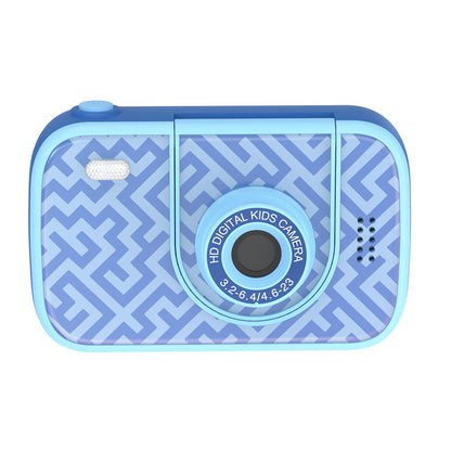 H19 2.4 Inch Screen Kids Camera Flip Lens Digital Camera HD Camcorder Built In Games ( without Tripod )