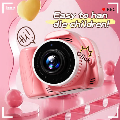 K100 2.8 Inch HD Projection Camera for Kids Educational Toy with 62G Memory Card + Card Reader