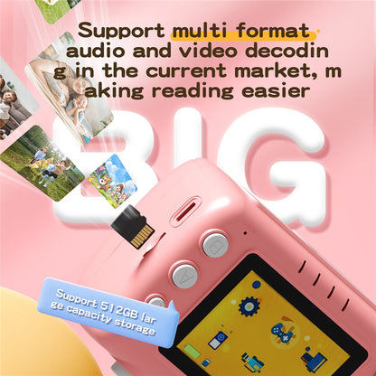 K100 2.8 Inch HD Projection Camera for Kids Educational Toy with 62G Memory Card + Card Reader