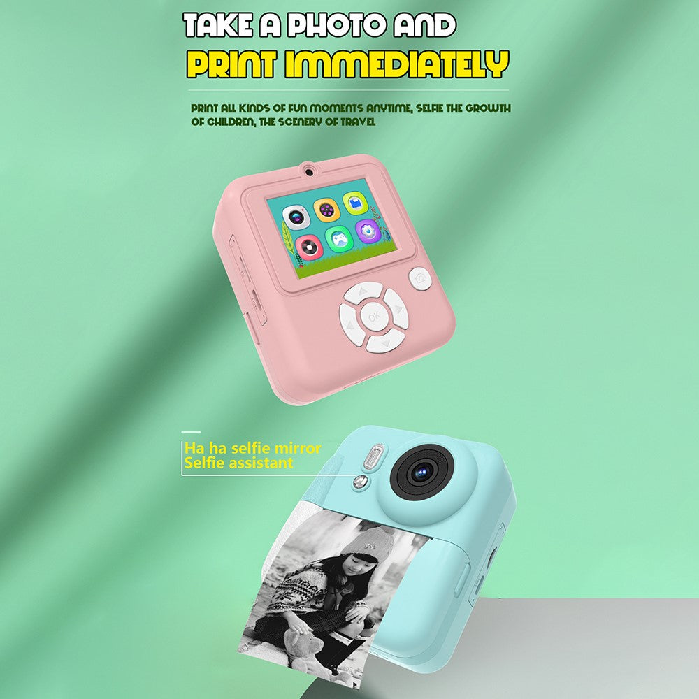 Q10 For Children 2.4 Inch IPS Screen Instant Print Camera HD Dual Lens Photo Printing Kids Camera