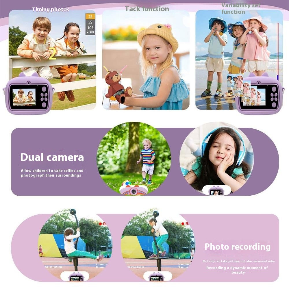 Z13 2.4 Inch Instant Print Camera for Kids HD Dual Lens Video Recorder with 32G TF Card + Card Reader