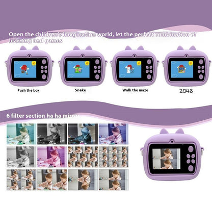 Z13 2.4 Inch Instant Print Camera for Kids HD Dual Lens Video Recorder with 32G TF Card + Card Reader