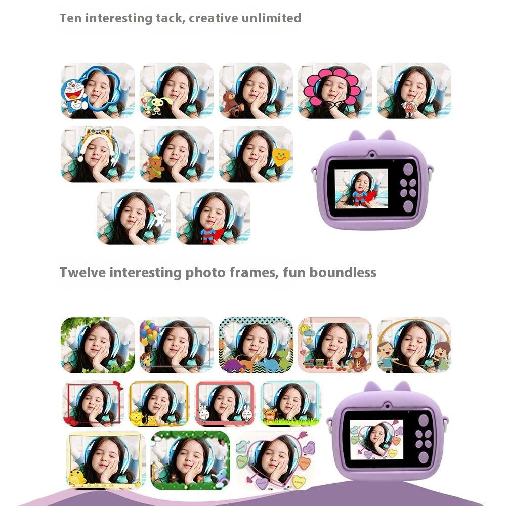 Z13 2.4 Inch Instant Print Camera for Kids HD Dual Lens Video Recorder with 32G TF Card + Card Reader