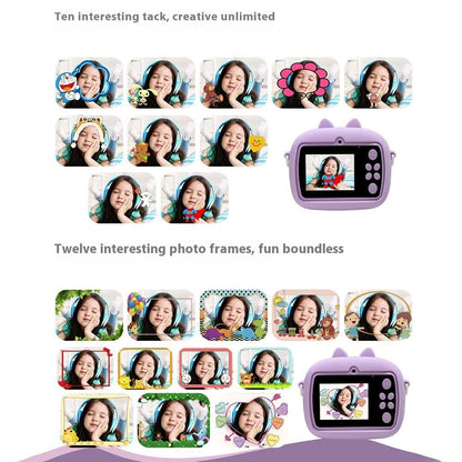Z13 2.4 Inch Instant Print Camera for Kids HD Dual Lens Video Recorder with 32G TF Card + Card Reader