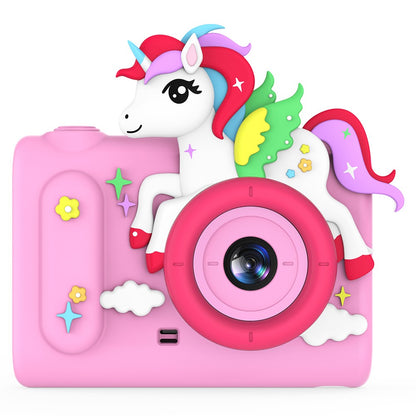 H05 Cartoon Animal Design 2.0 Inch HD Dual Lens 8X Zoom Digital Camera for Kids Video Recorder