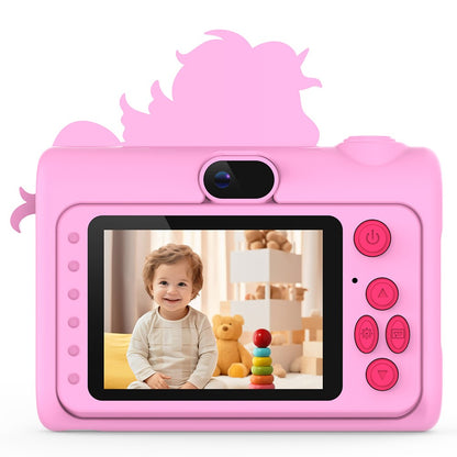 H05 Cartoon Animal Design 2.0 Inch HD Dual Lens 8X Zoom Digital Camera for Kids Video Recorder