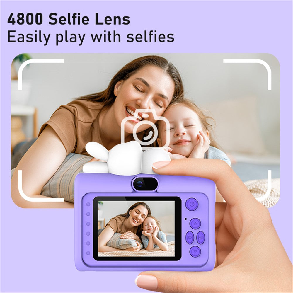 H05 Cartoon Animal Design 2.0 Inch HD Dual Lens 8X Zoom Digital Camera for Kids Video Recorder