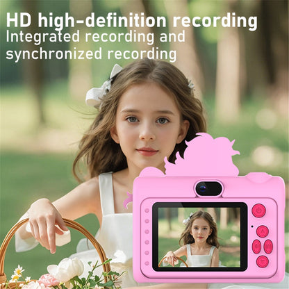 H05 Cartoon Animal Design 2.0 Inch HD Dual Lens 8X Zoom Digital Camera for Kids Video Recorder