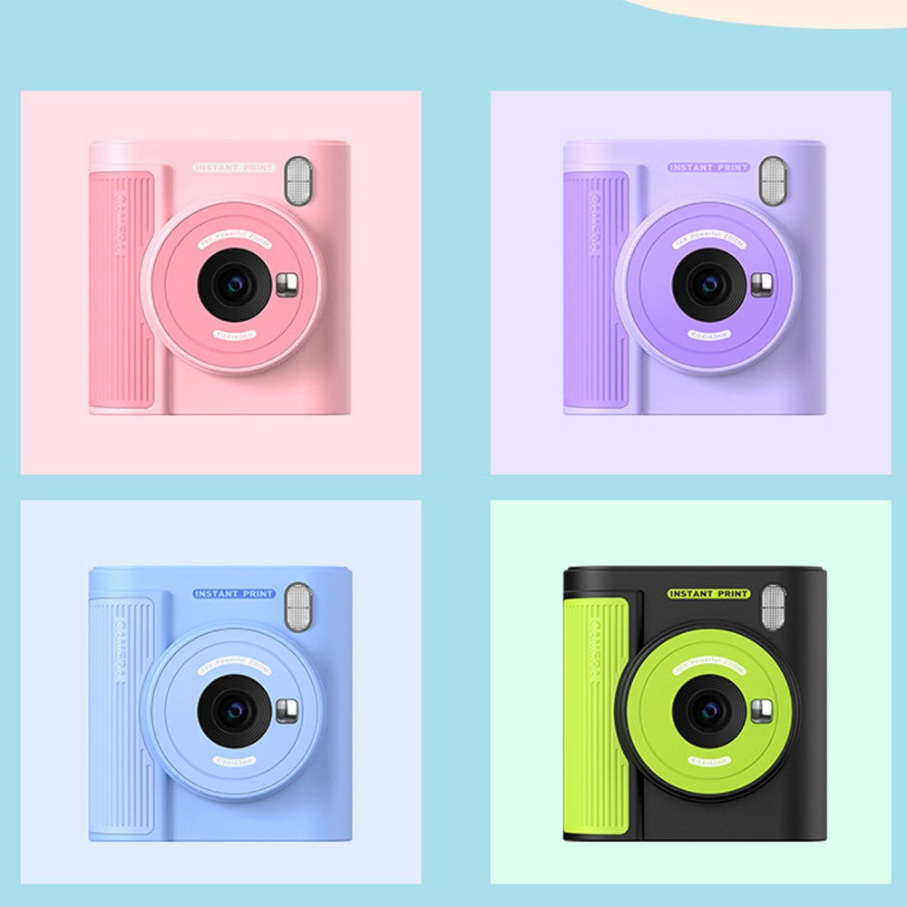 P99 16X Zoom Kids Instant Print Camera with 32G Memory Card 2.0 Inch IPS Screen Video Recorder for Children Selfie Digital Camera