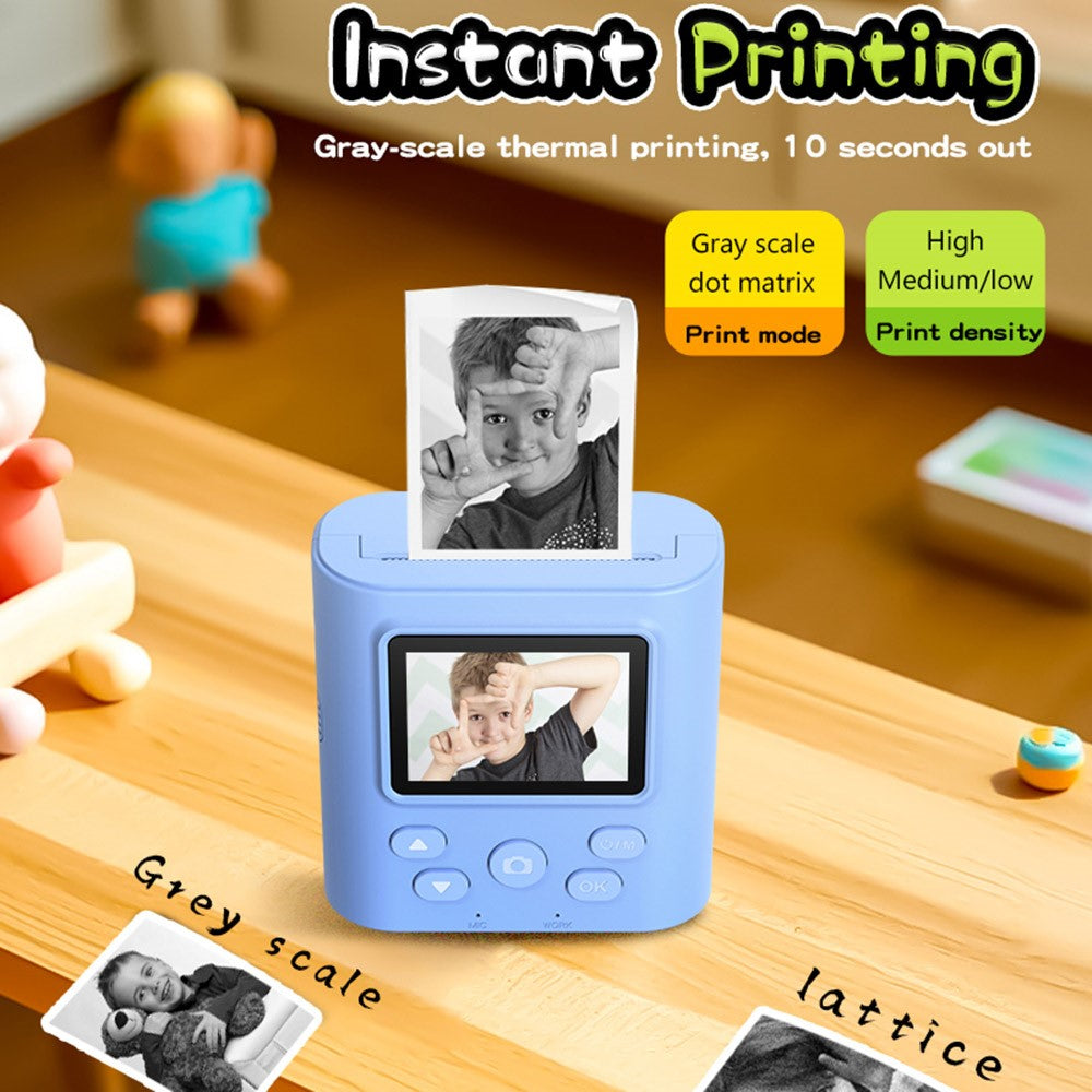 P99 16X Zoom Kids Instant Print Camera with 32G Memory Card 2.0 Inch IPS Screen Video Recorder for Children Selfie Digital Camera