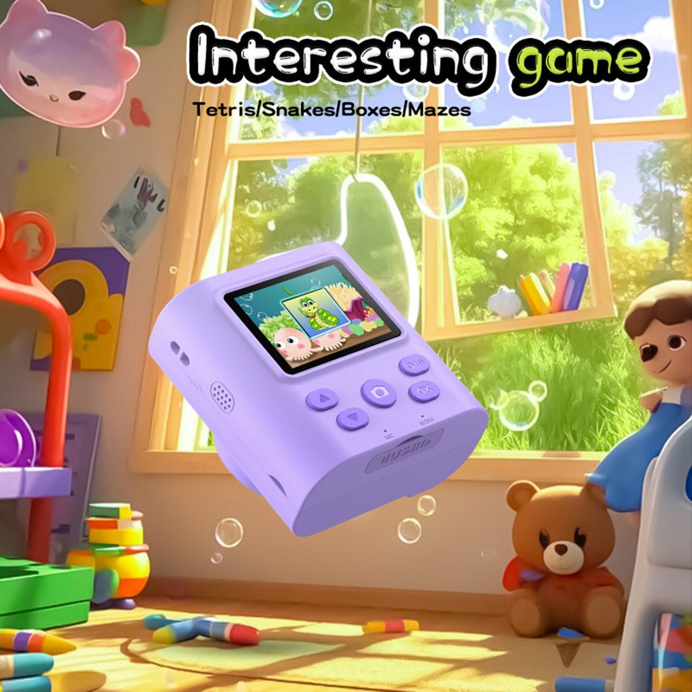 P99 16X Zoom Kids Instant Print Camera with 32G Memory Card 2.0 Inch IPS Screen Video Recorder for Children Selfie Digital Camera