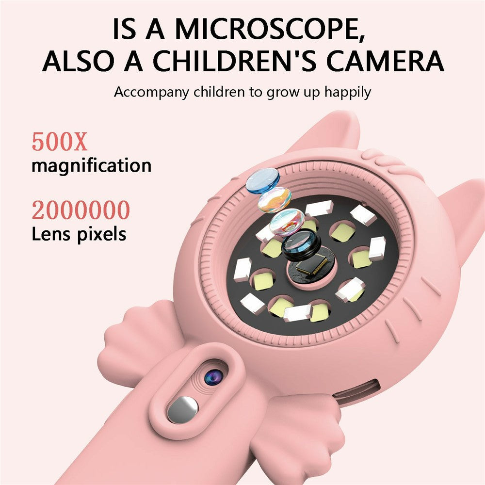 Z800 2.0 Inch Screen Children Digital Camera 500x Microscope Handheld Magnifying Glass with 32GB Memory Card