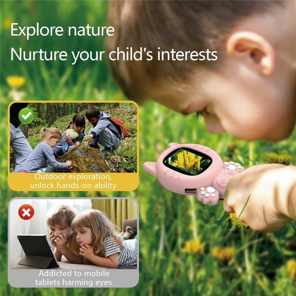 Z800 2.0 Inch Screen Children Digital Camera 500x Microscope Handheld Magnifying Glass with 32GB Memory Card