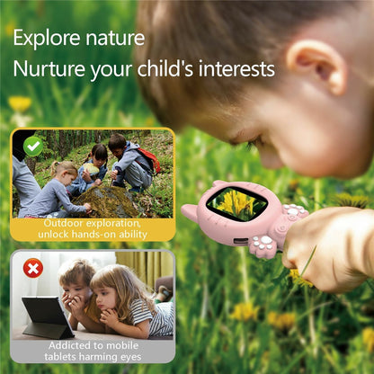 Z800 2.0 Inch Screen Children Digital Camera 500x Microscope Handheld Magnifying Glass with 32GB Memory Card