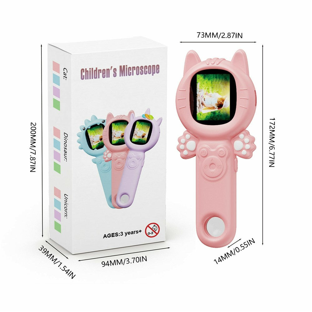 Z800 2.0 Inch Screen Children Digital Camera 500x Microscope Handheld Magnifying Glass with 32GB Memory Card