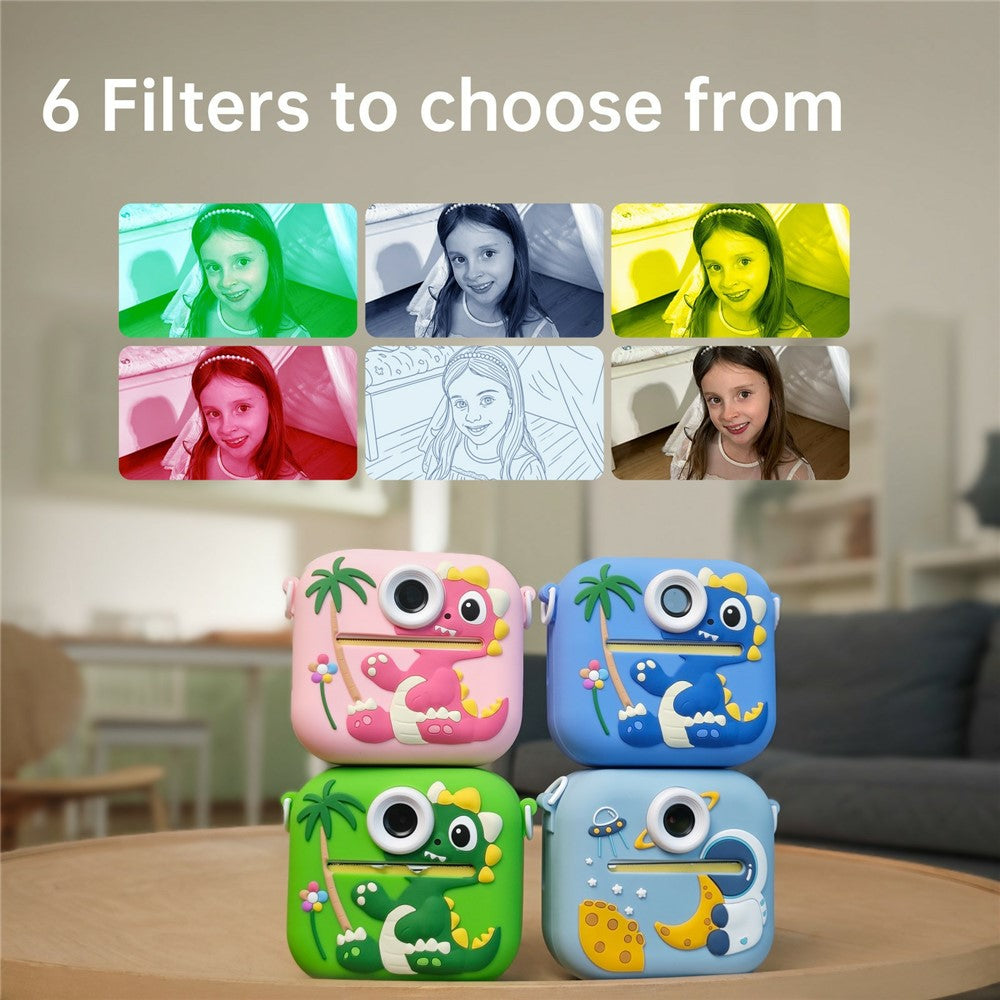 P9 Kids Digital Camera HD Dual Lens Instant Print Photo  /  Video with 32GB Memory Card and Card Reader