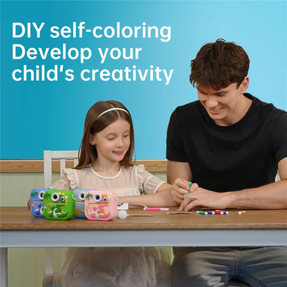 P9 Kids Digital Camera HD Dual Lens Instant Print Photo  /  Video with 32GB Memory Card and Card Reader