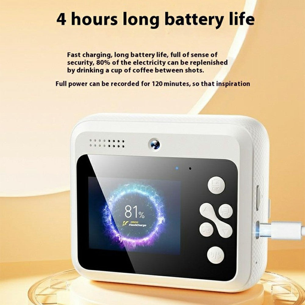 K22 Digital Kids Camera 2.4 Inch IPS Screen 1080P Video Recording Instant Print Photo Capture Camera