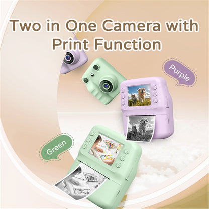 A29 2.4 Inch IPS HD Screen VGA Lens Instant Photo Printing Video Recording Digital Camera with 32G Memory Card + Card Reader