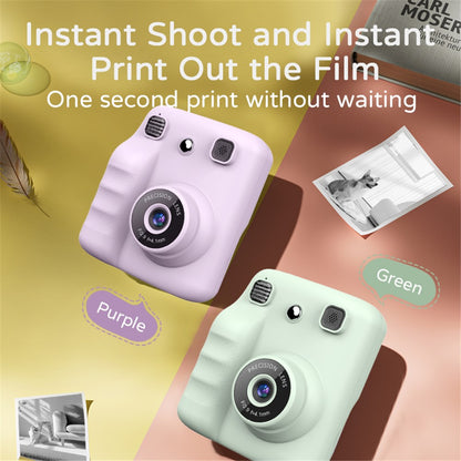 A29 2.4 Inch IPS HD Screen VGA Lens Instant Photo Printing Video Recording Digital Camera with 32G Memory Card + Card Reader