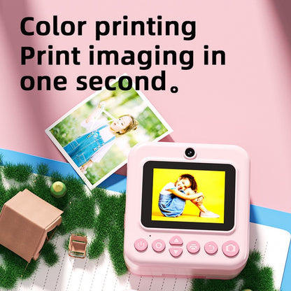 P03 Instant Print Camera for Kids 1080P Digital Video Camcorder Dual Cameras with 3 Rolls Print Paper