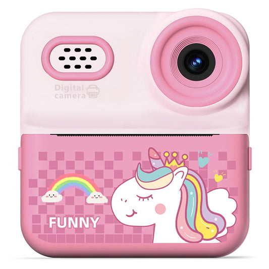 P03 Instant Print Camera for Kids Pattern Print 2.4 Inch HD 1080P Dual Camera Gift for Toddler