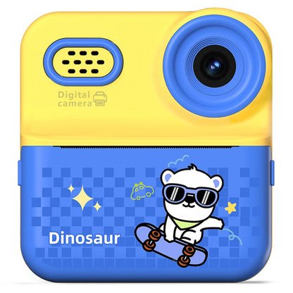P03 Instant Print Camera for Kids Pattern Print 2.4 Inch HD 1080P Dual Camera Gift for Toddler