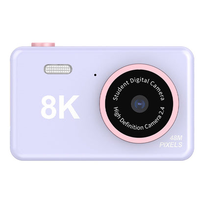 H4 Mini Pocket Camera 1080P Ultra HD 8K Student Digital Camera 2.4-inch LCD Camera with Flash