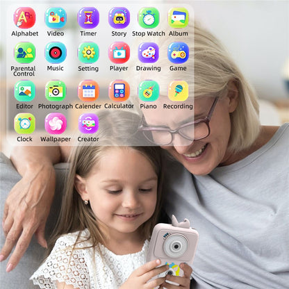 D16 2.8 Inch HD Screen Dual Lens Kids Camera Toddler Learning Phone Toy with 32GB Memory Card