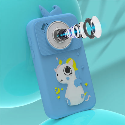 D16 2.8 Inch HD Screen Dual Lens Kids Camera Toddler Learning Phone Toy with 32GB Memory Card