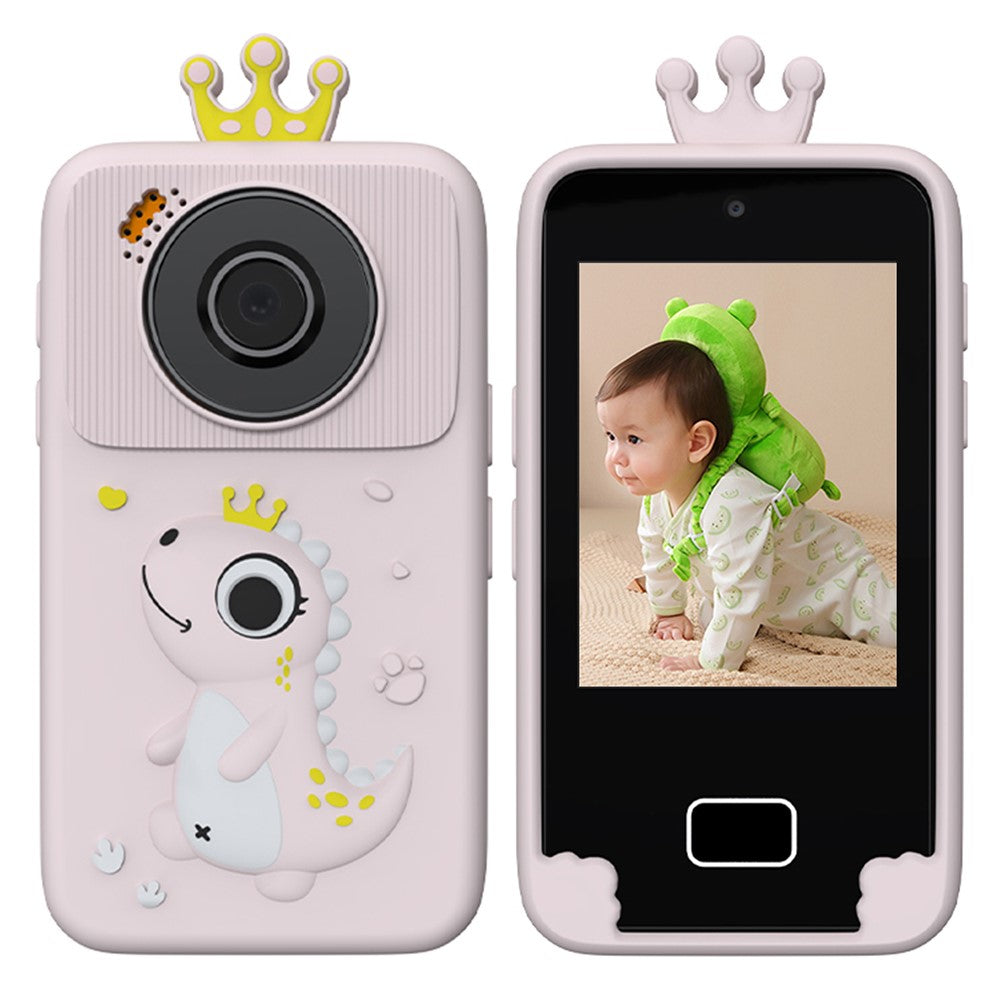 D16 2.8 Inch HD Screen Dual Lens Kids Camera Toddler Learning Phone Toy with 32GB Memory Card
