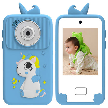 D16 2.8 Inch HD Screen Dual Lens Kids Camera Toddler Learning Phone Toy with 32GB Memory Card